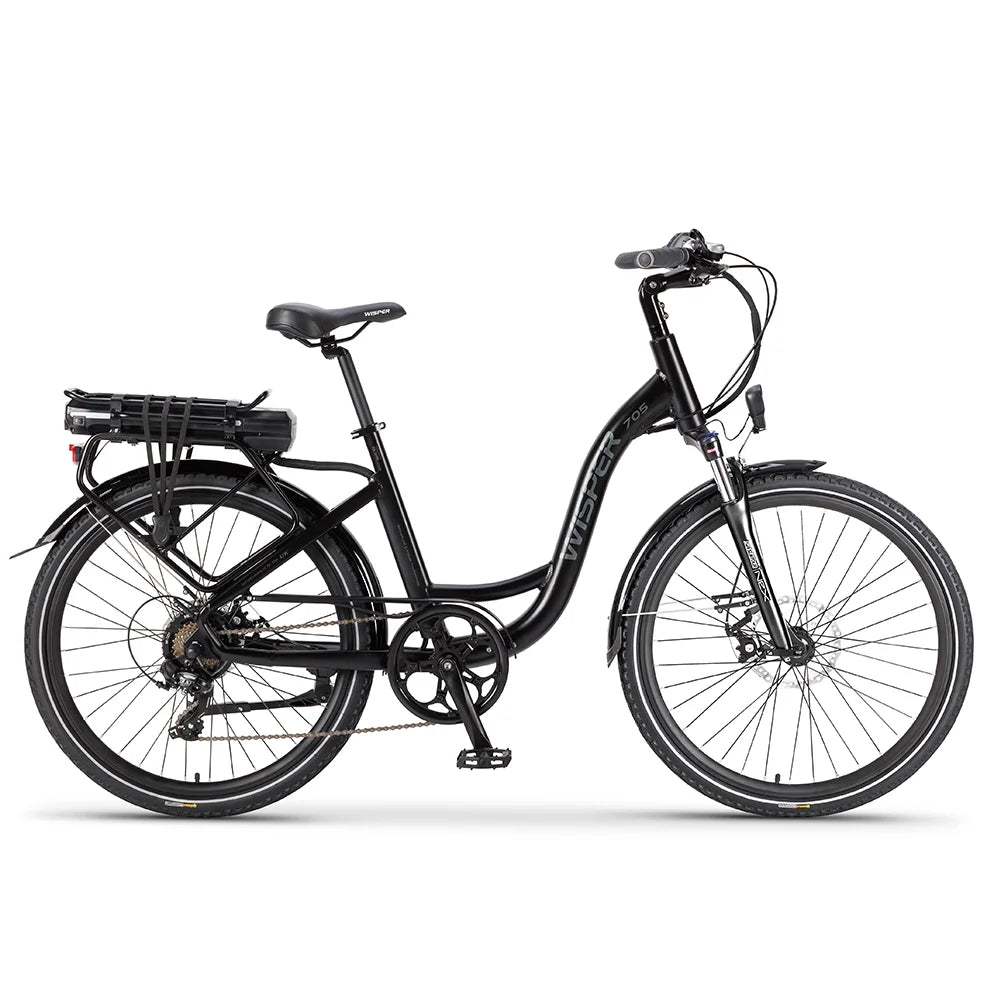 Wisper 705 26” Step-Through Electric Bike Black