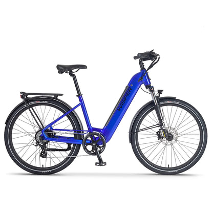 WISPER Wayfarer H7 Hub-Drive Step-Through Electric Bike Blue